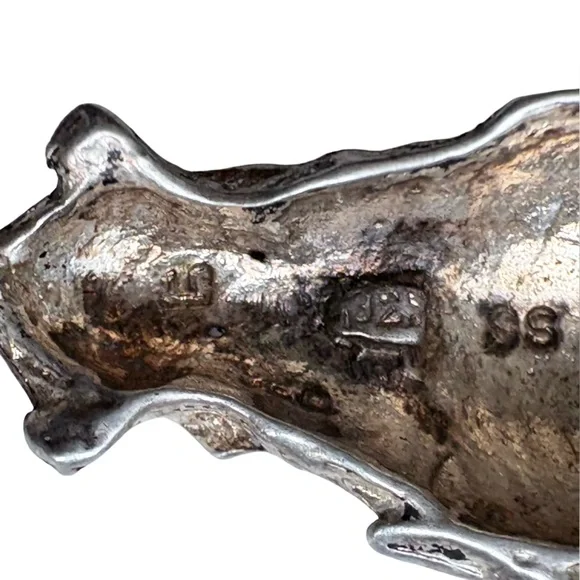 Solid Sterling Silver Rat Mouse Varmint Full Body Vintage Pendant Chinese Zodiac